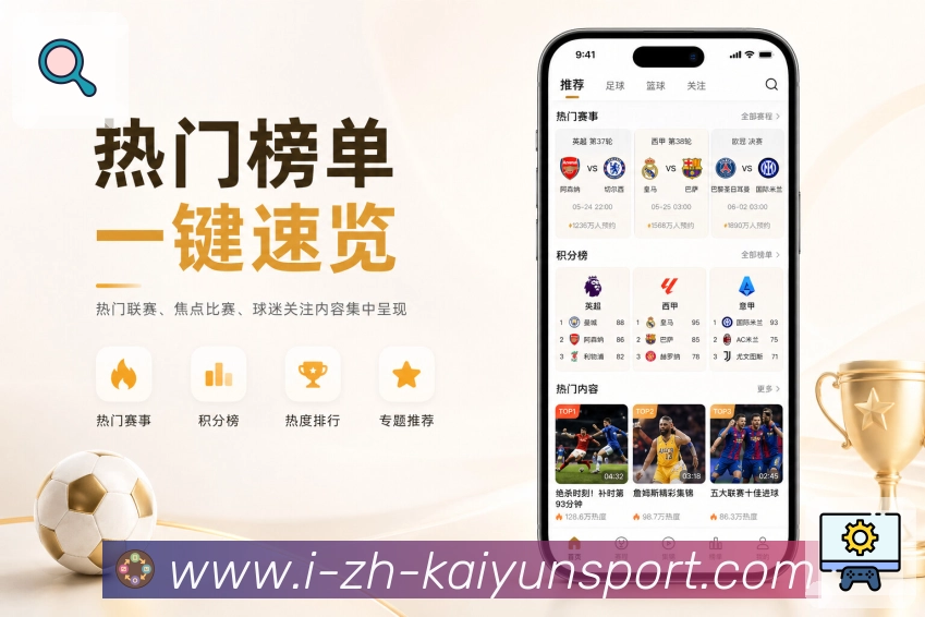 kaiyunApp功能亮点:高频使用、查赛程、看比分、收提醒与读复盘